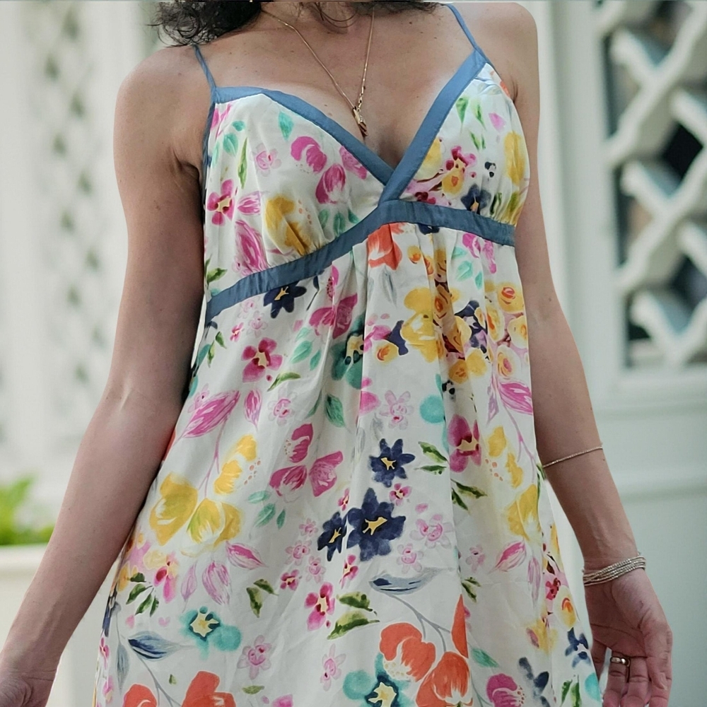 NWOT JOHNNY WAS Silk Sun Flower Dress - Picture 3 of 4